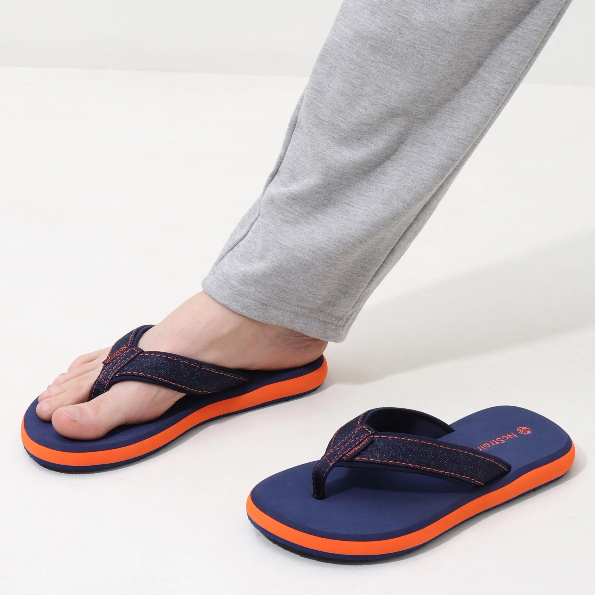 Men's Denim Angular Blue Slippers – Stylish and Comfortable Footwear