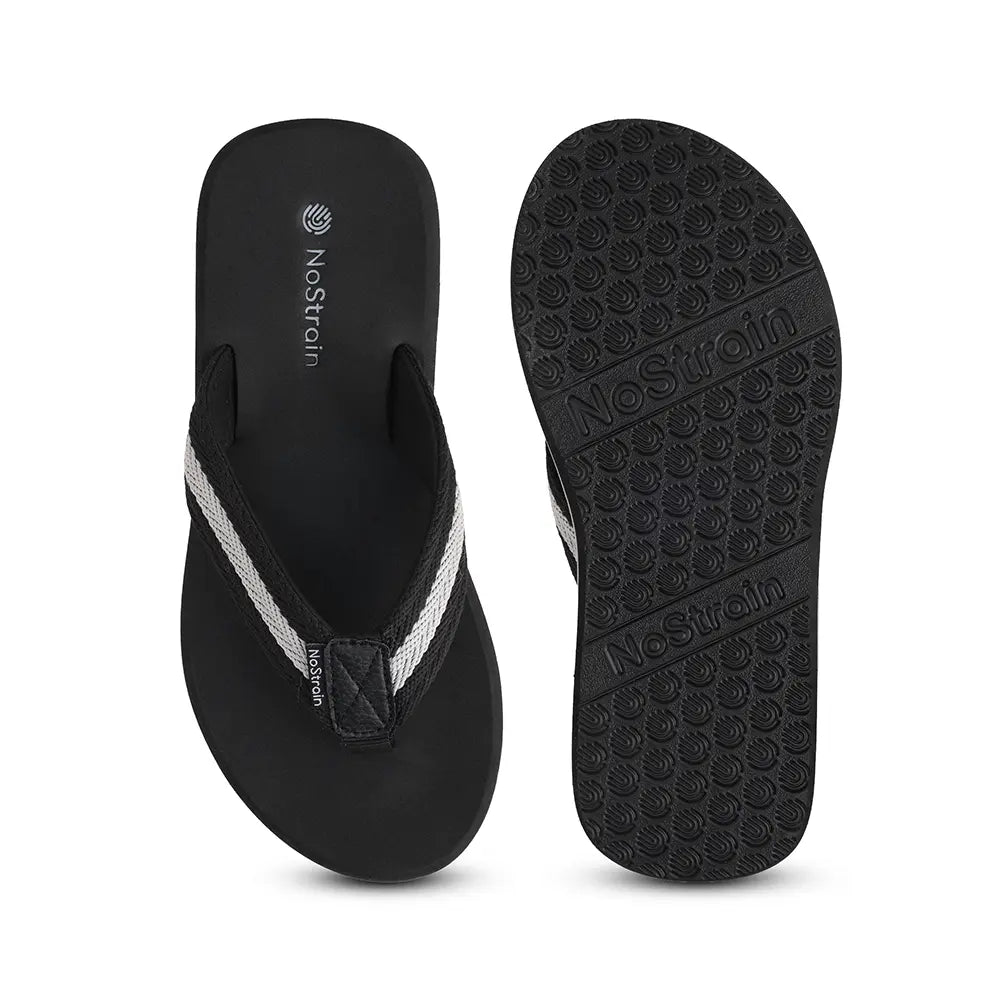 NoStrain Angular Slippers with extra-cushioned soles for a soft walking experience.