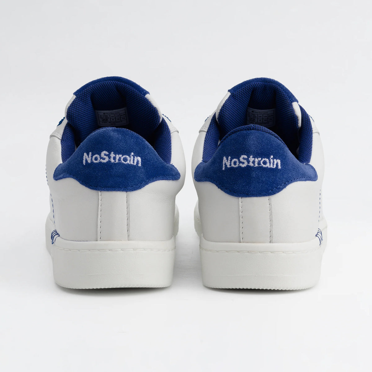NoStrain ALBA Men Sneakers | Leather Tennis-Style Shoes for Men | Casual Lace-Up Sneakers | Royal Blue & White