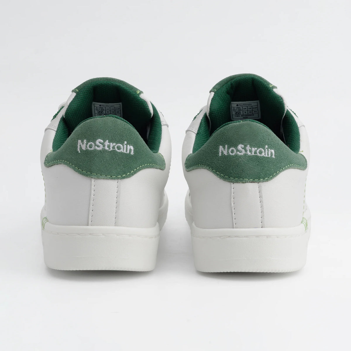 NoStrain ALBA Men Sneakers | Leather Tennis-Style Shoes for Men | Casual Lace-Up Sneakers | Sage Green & White