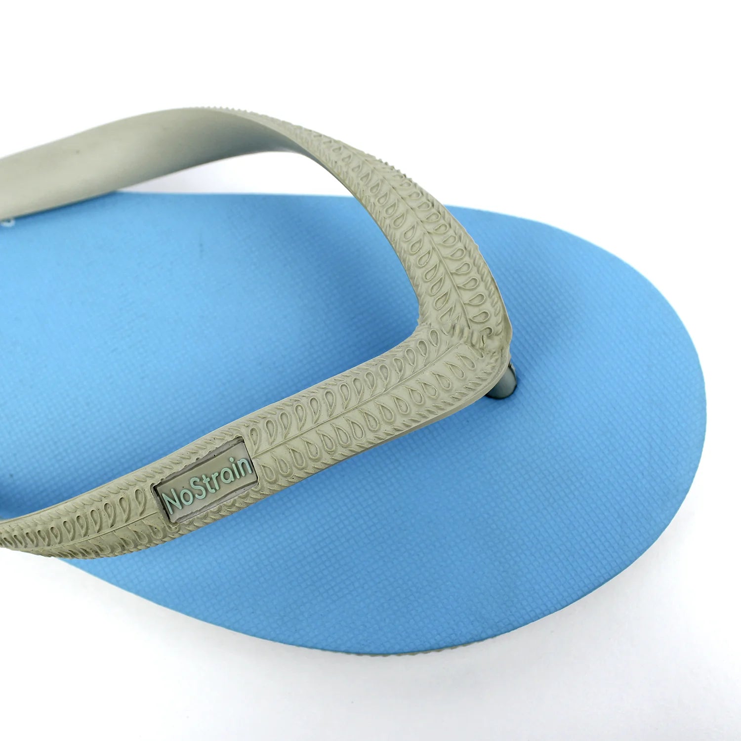 Cornflower Blue & Grey Natural Rubber Flip-Flops Slippers (Men)