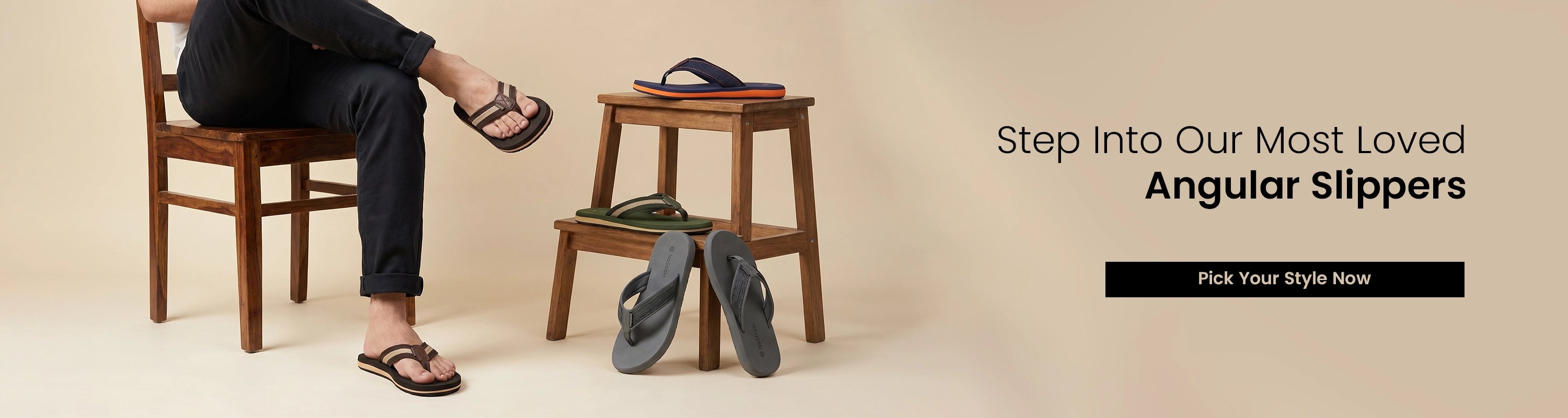 Men’s angular slippers available in multiple colors and modern styles for everyday comfort