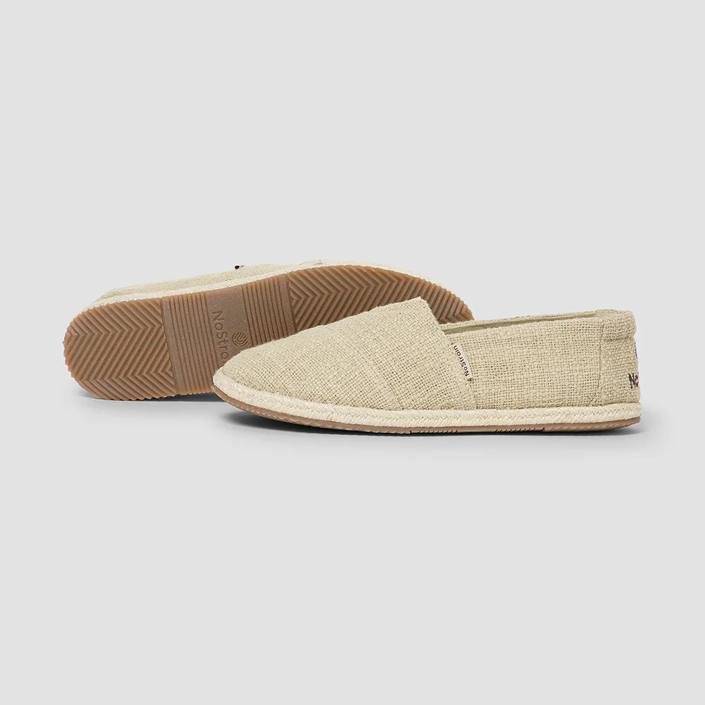 Beige cotton espadrilles for men