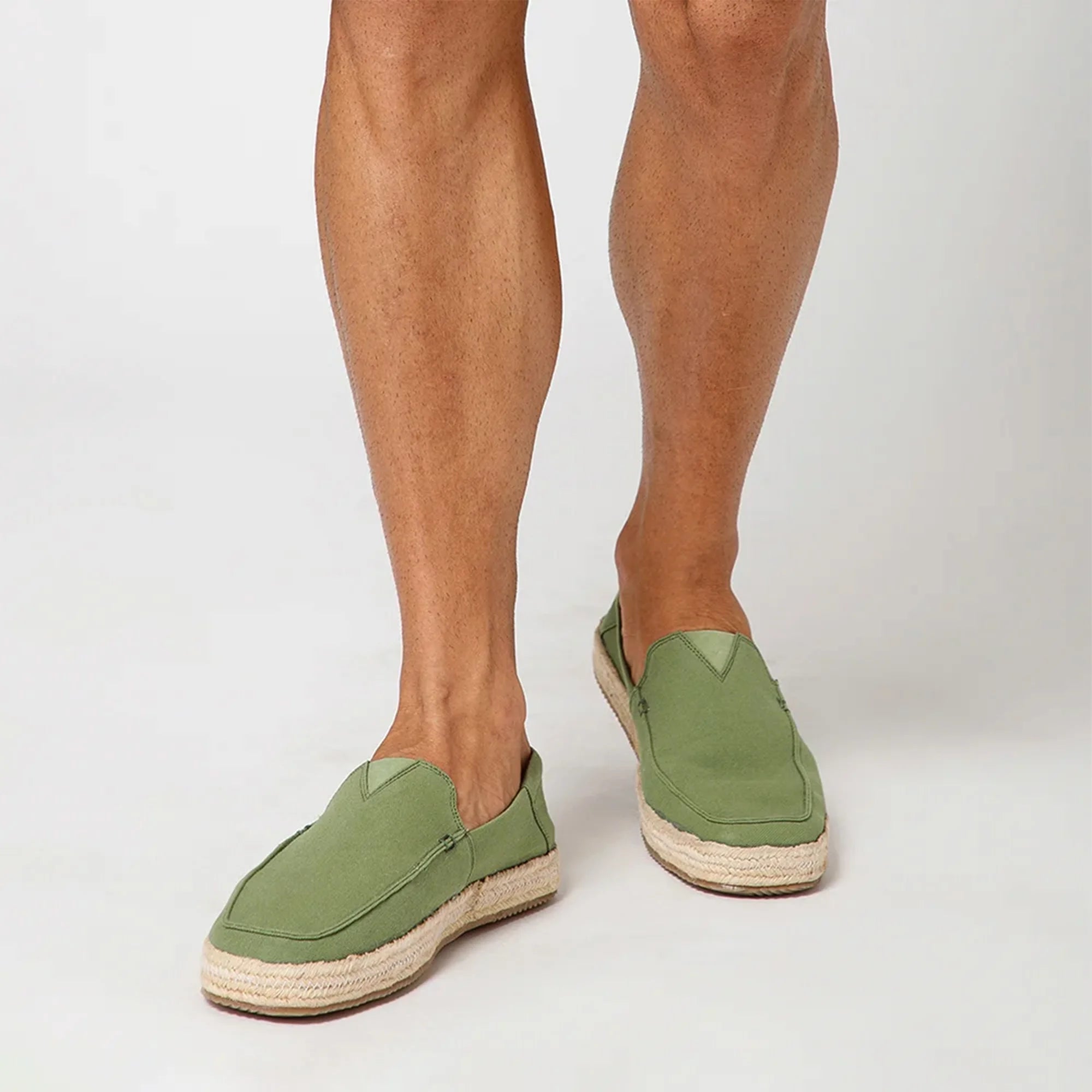 Men’s cotton canvas espadrilles slip-on shoes with Ortholite insole