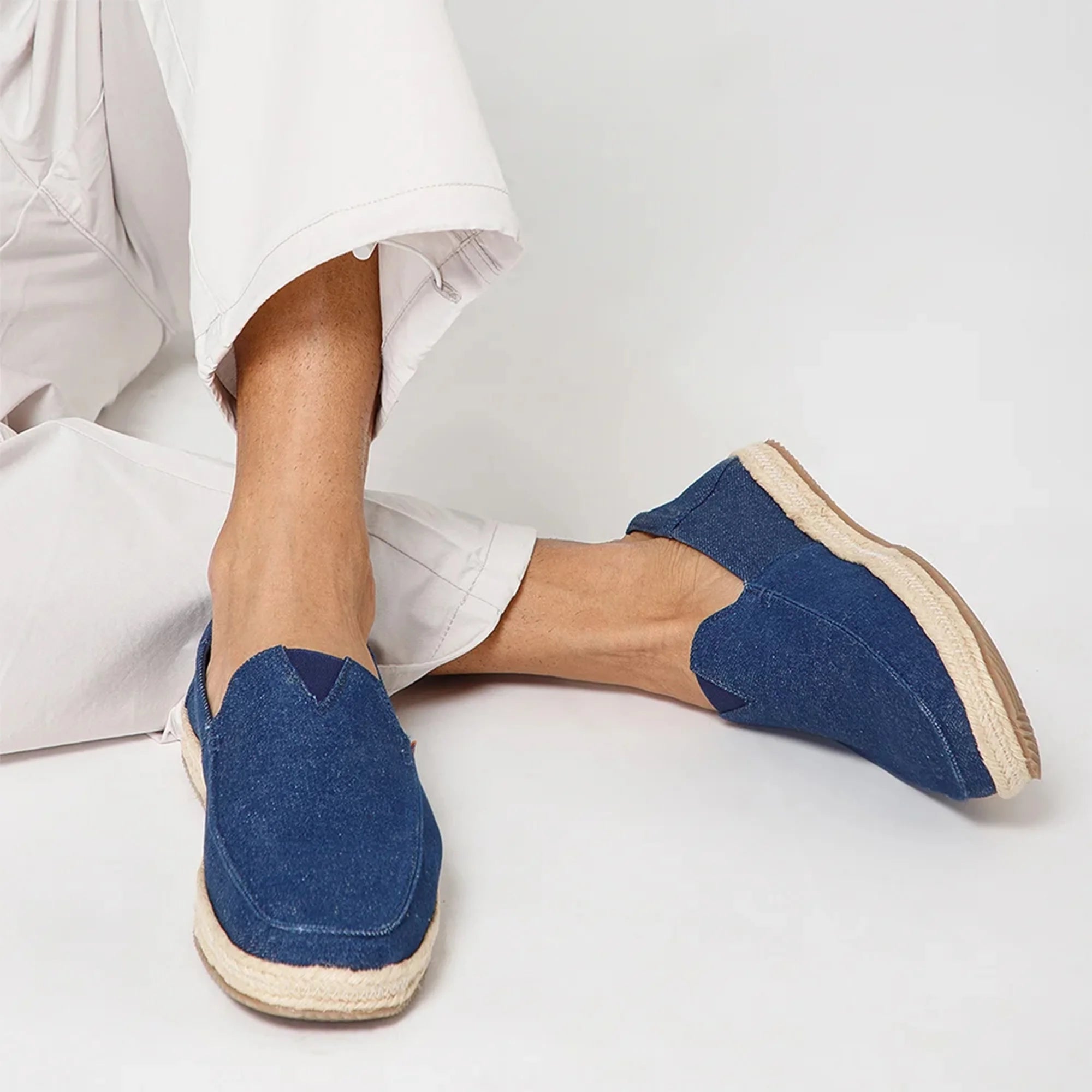 Men’s breathable denim espadrilles for comfortable everyday wear