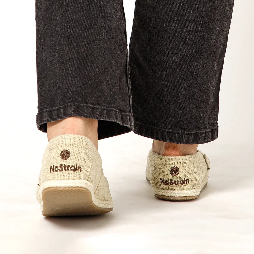 Women’s beige cotton slub espadrilles slip-on shoes