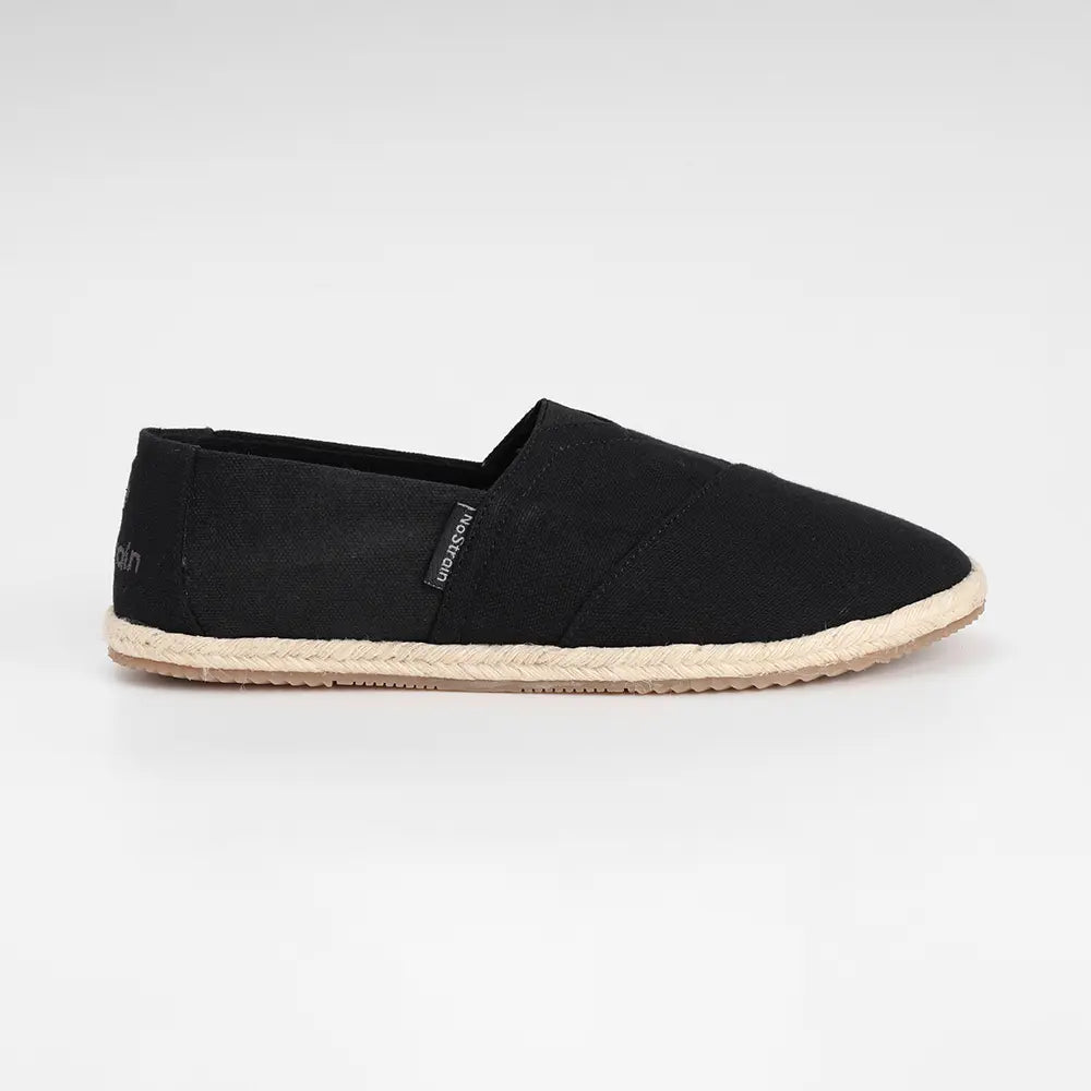 Women's black espadrilles with Ortholite cushioning