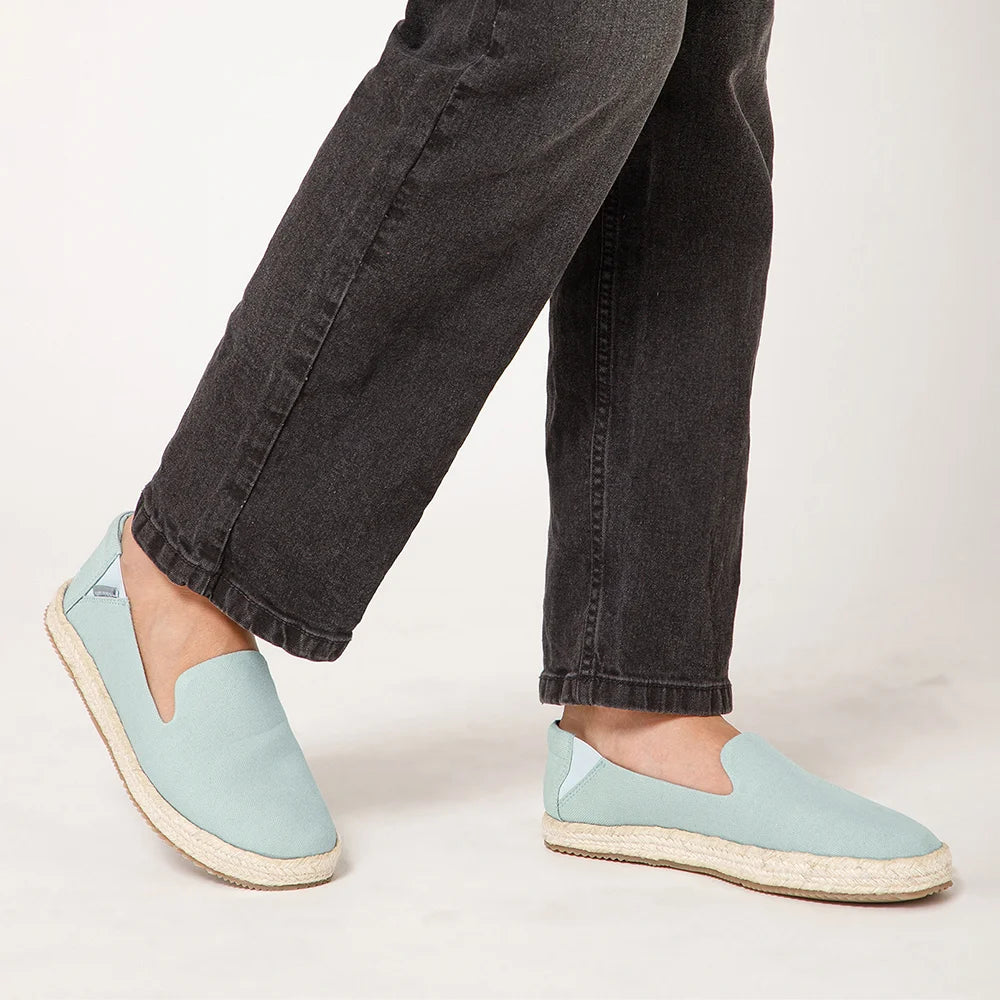 Women’s sage green canvas espadrilles slip-on shoes