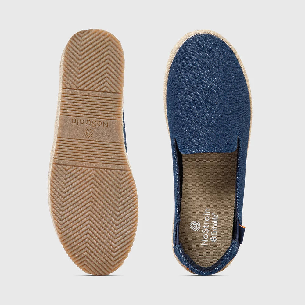 Lightweight blue casual slip-ons