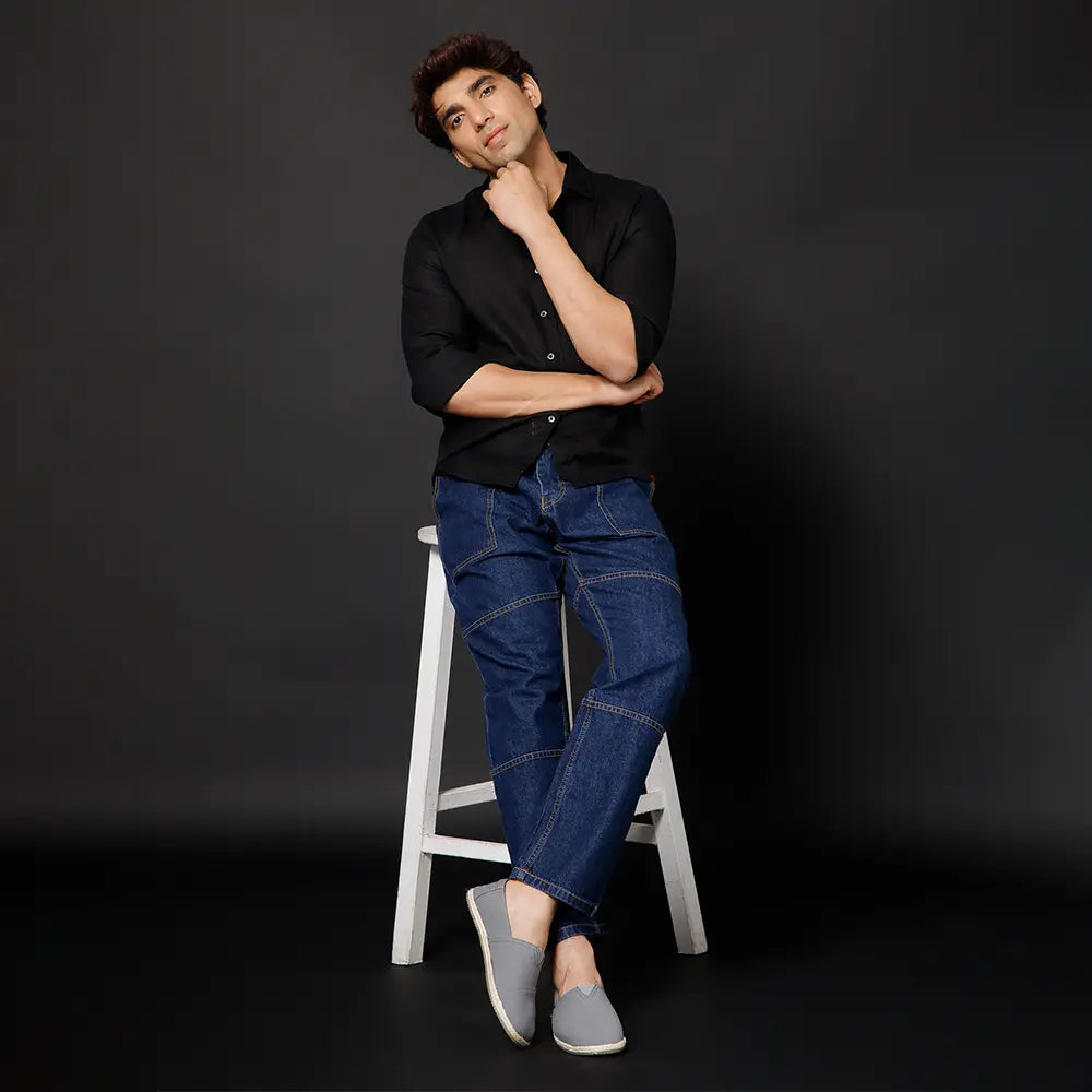 NoStrain grey slip on shoes for men highlighting the slip-resistant bottom and easy-to-wear style.