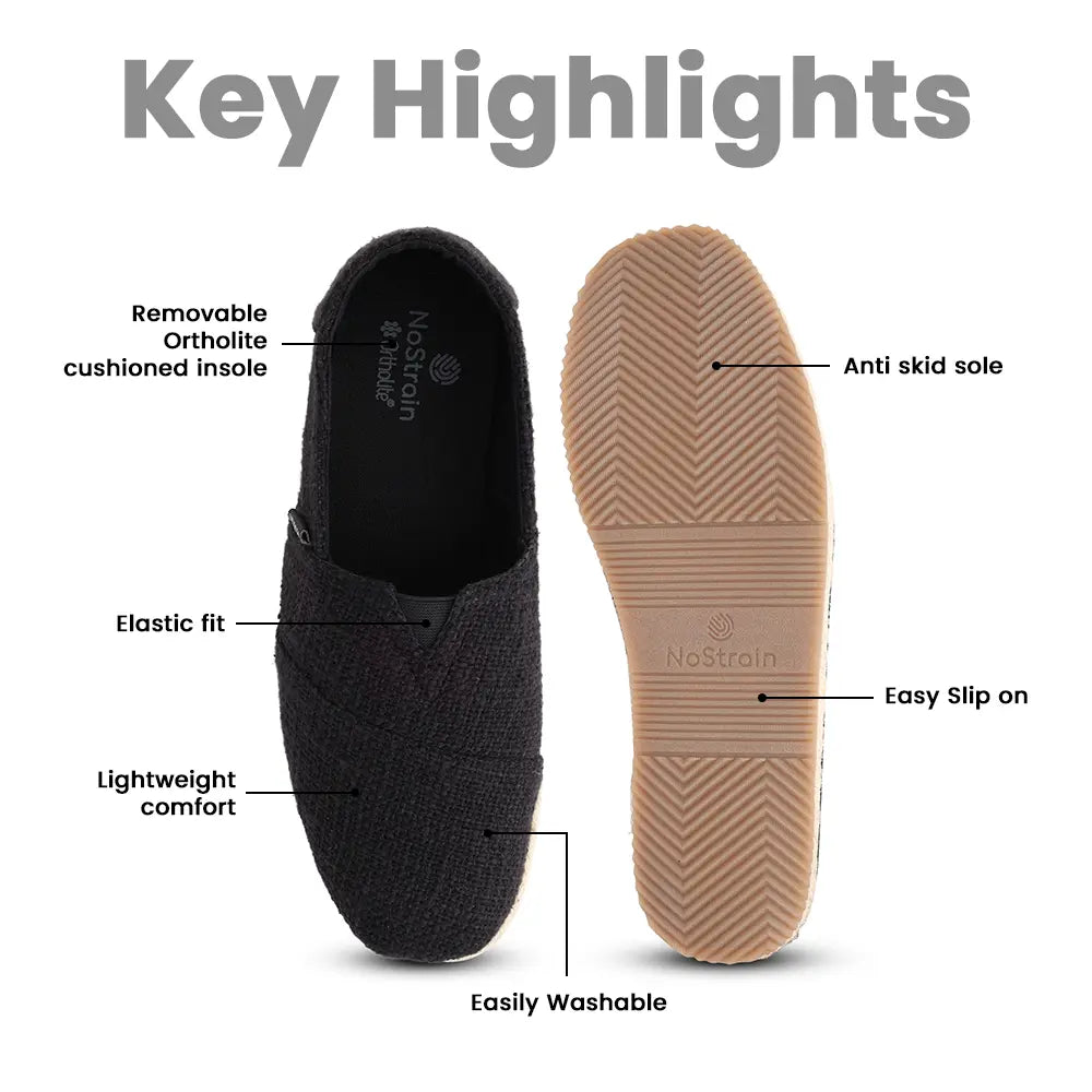 Women's breathable slip-ons with flexible elastic for a perfect fit.
