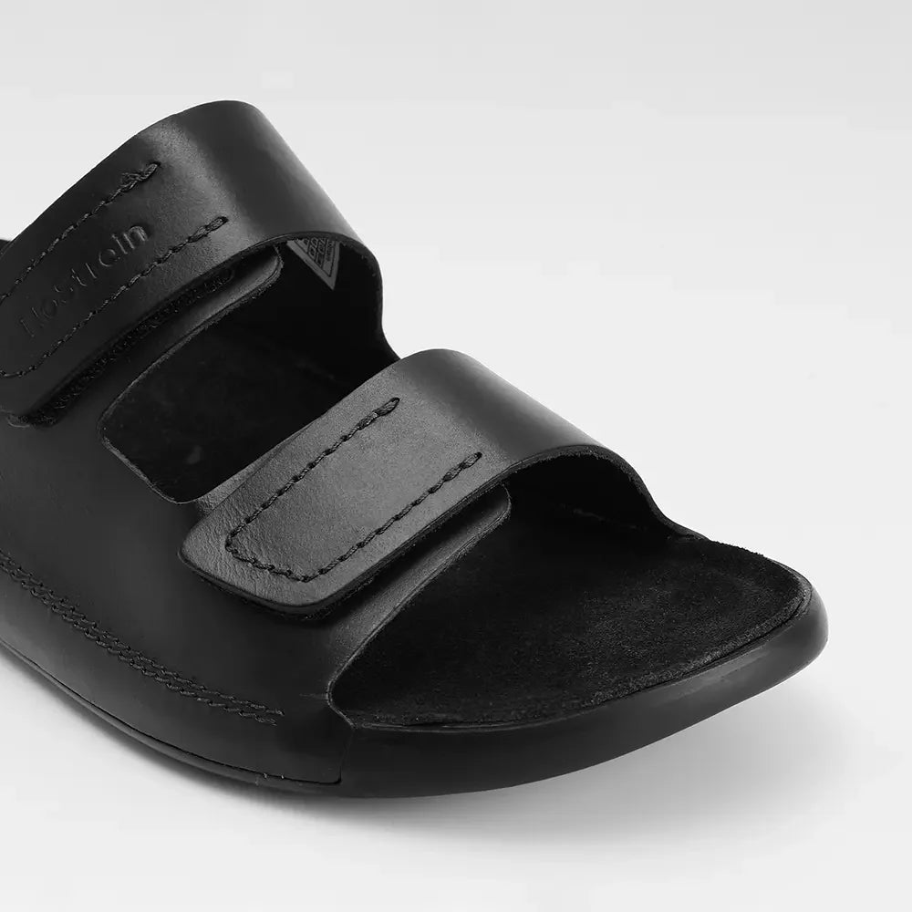 leather sandals for men in black colour