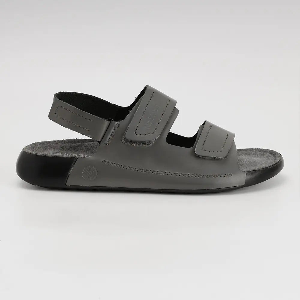 Back Strap Leather Sandals in Grey color for Men - LS20