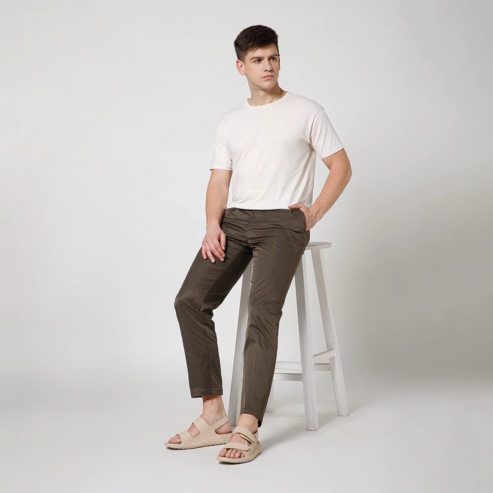 Men's leather arch support sandals
