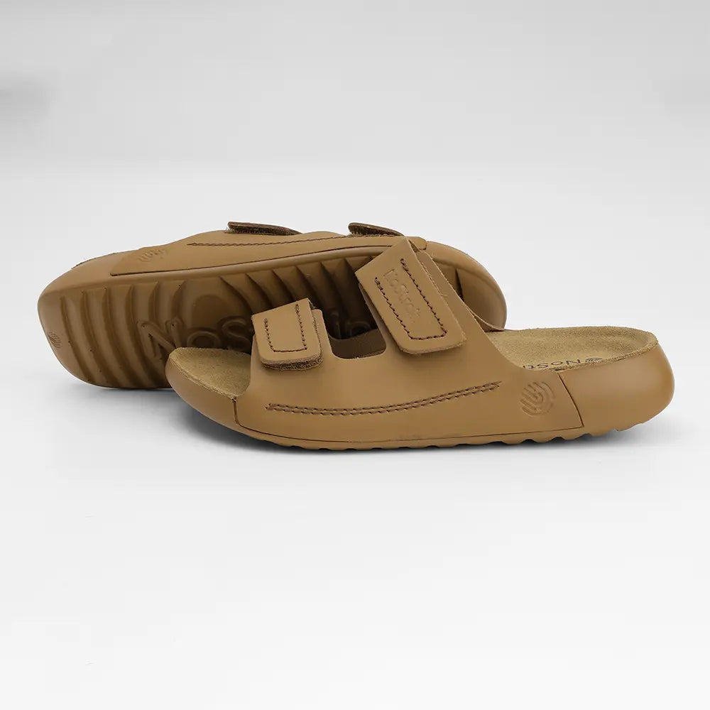 Parallel Leather Sandals for women in camel color - LS26