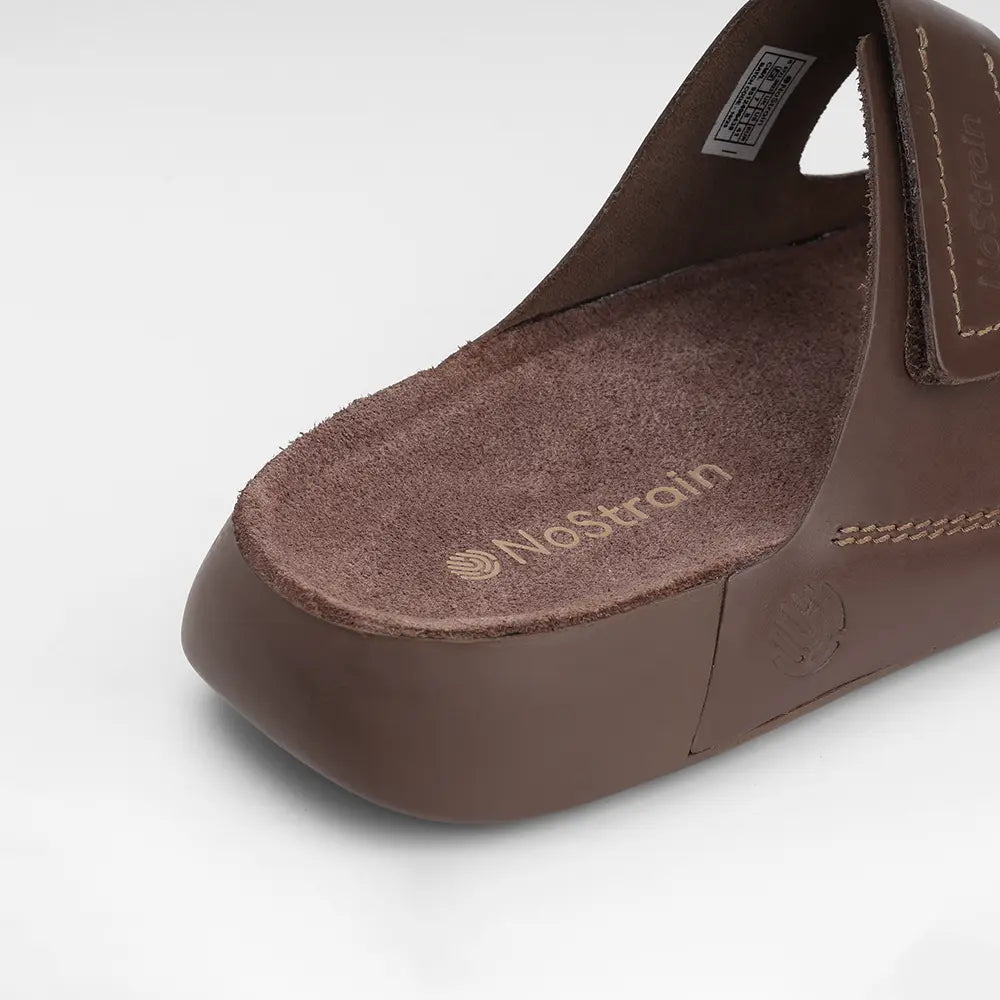 Parallel Leather Sandals for women in Brown - LS27