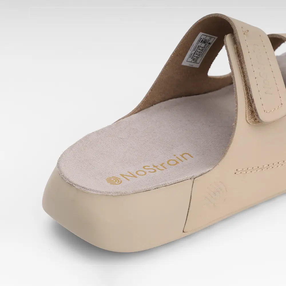 Parallel Leather Sandals for women in Beige - LS28