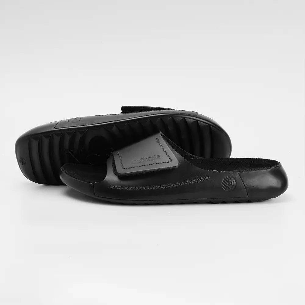 Premium Quality leather sliders, ensuring stylish, long-lasting comfort for women.