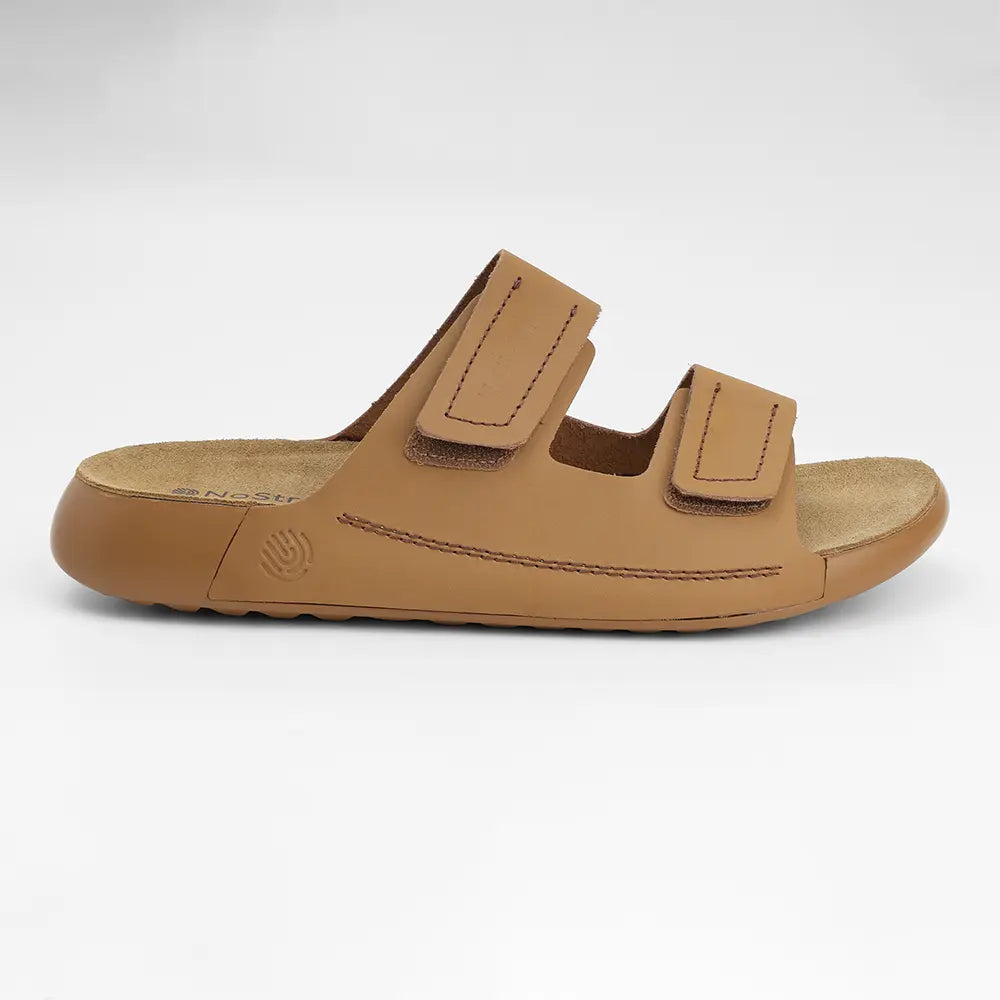 Parallel Leather Sandals for men in Camel color - LS03