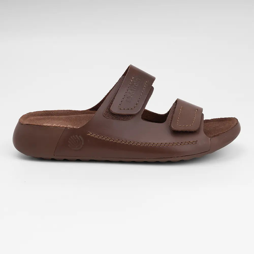 Parallel Leather Sandals for men in Cookie Brown - LS04