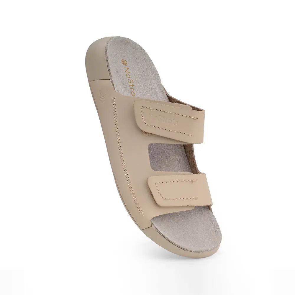 Parallel Leather Sandals for men in Beige - LS06