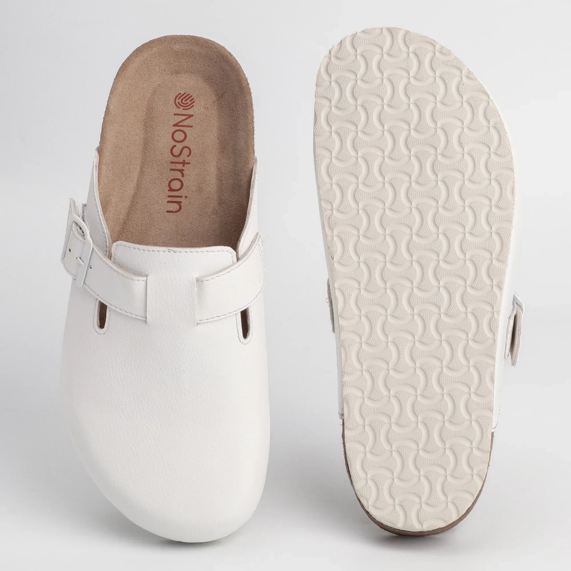 White mule sandals for men
