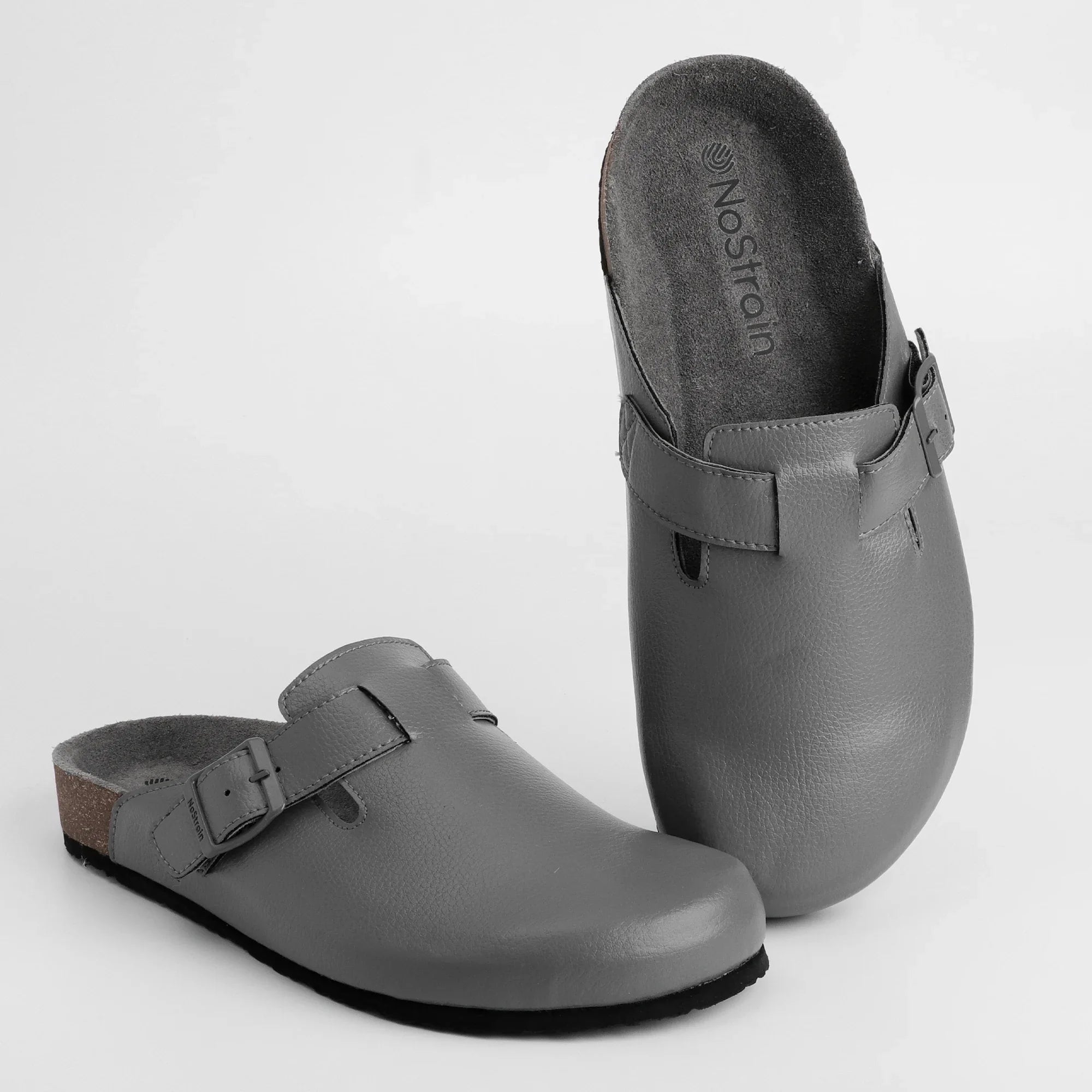 Perfect Cloudy grey Mule sandals for office use