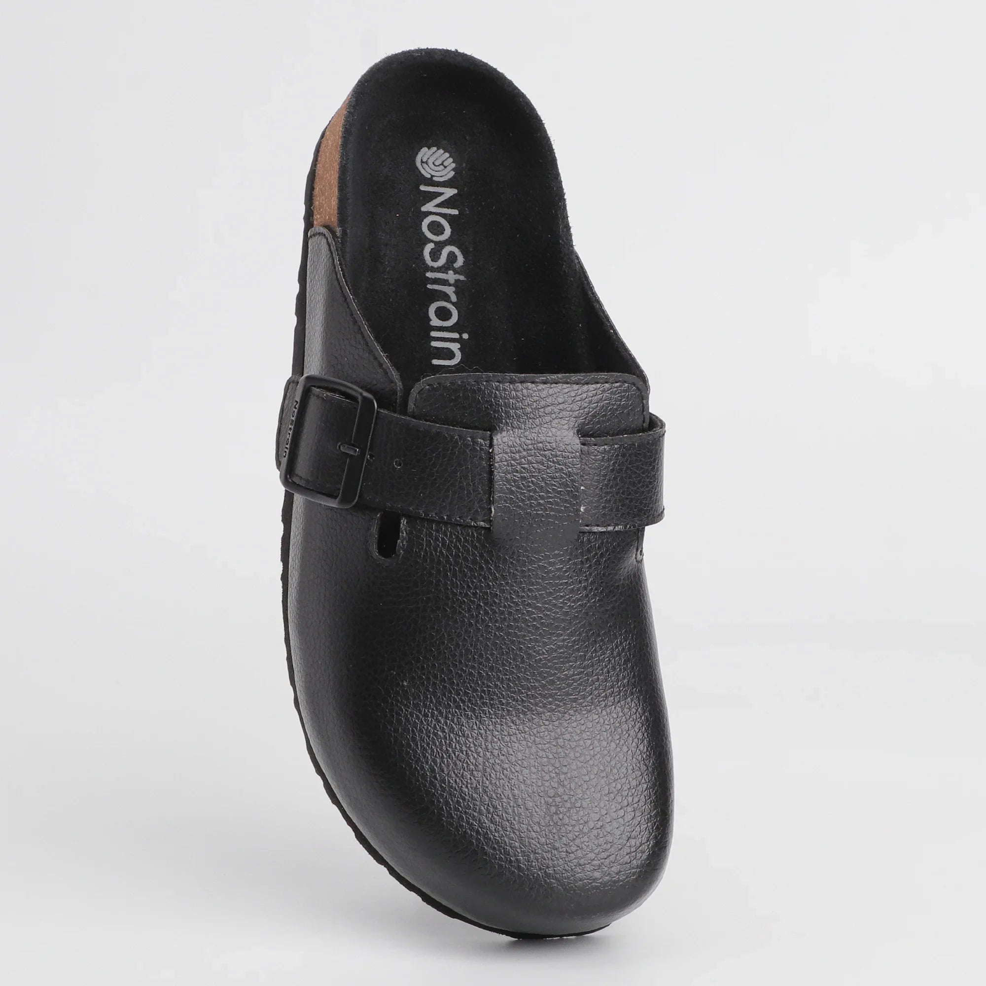 Back mule shoes for women featuring a soft suede leather insole