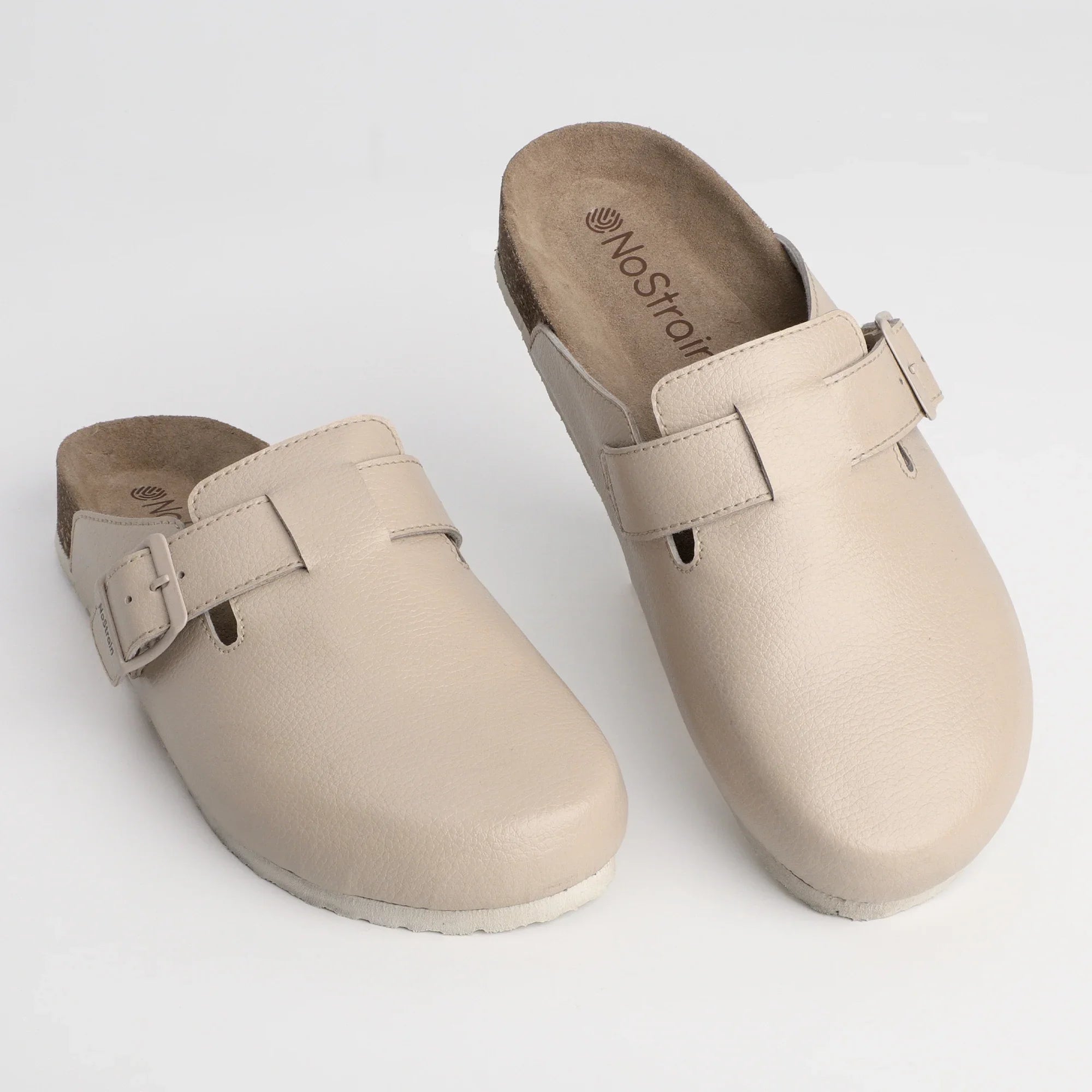 Synthetic Upper and Suede Leather Insole Mule Shoes for Women
