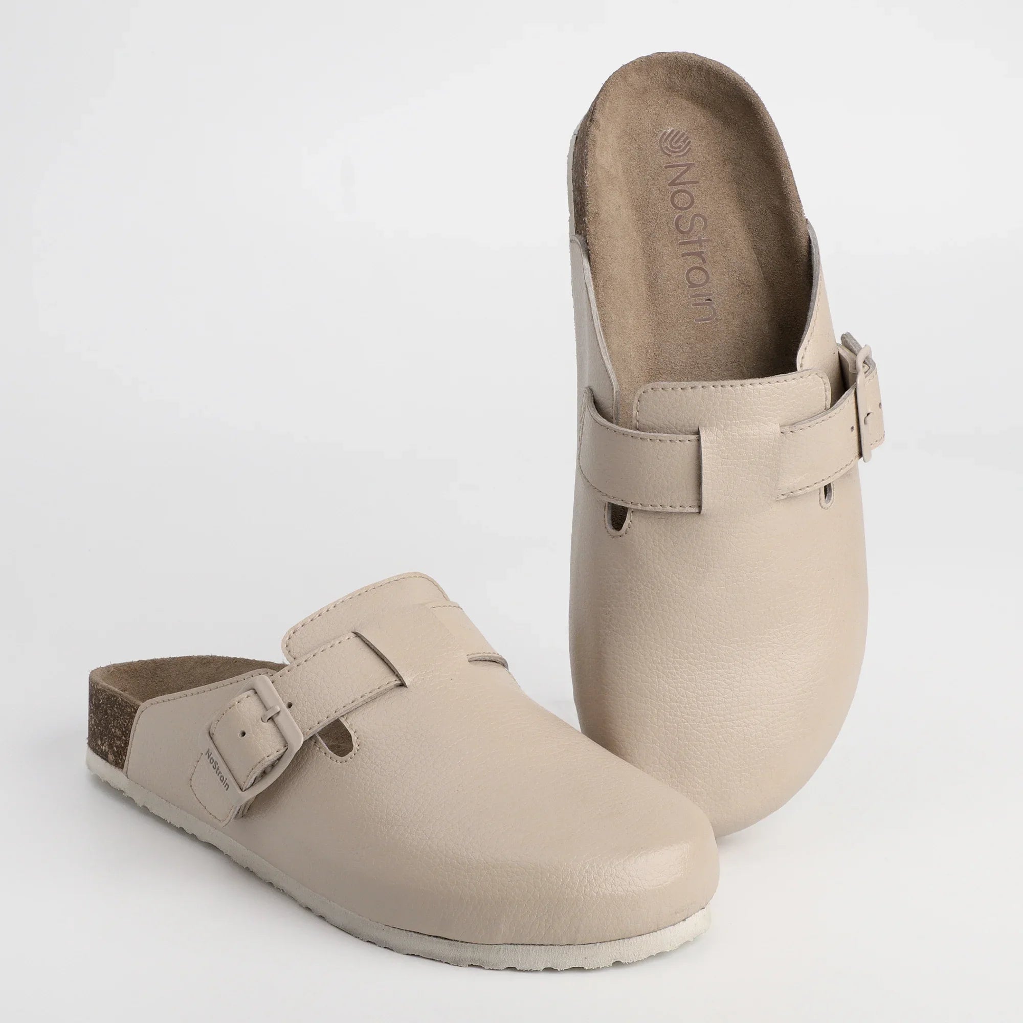 Beige mule shoes & sandals for women