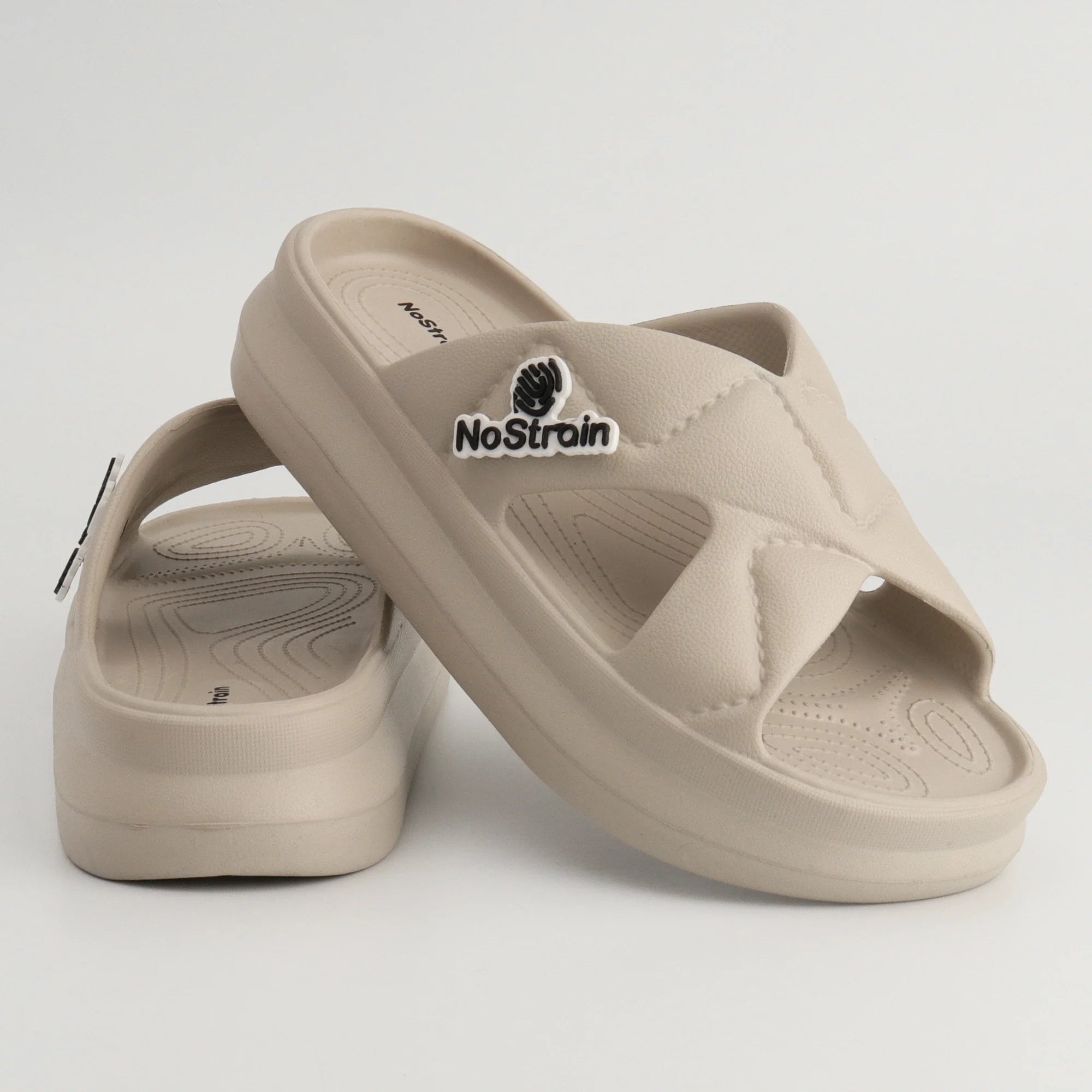 Beige waterproof sandals for ladies
