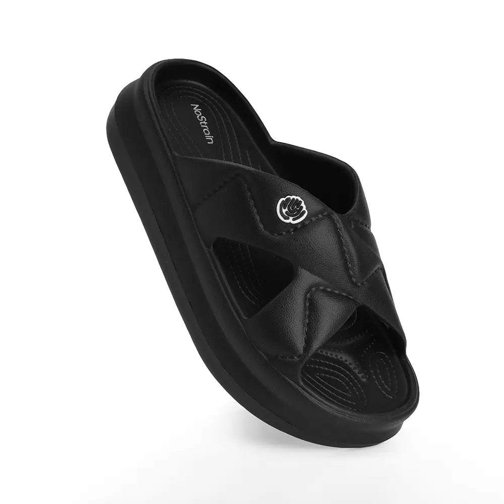 NoStrain women's sandals featuring a comfortable standard fit and easy-clean surface.