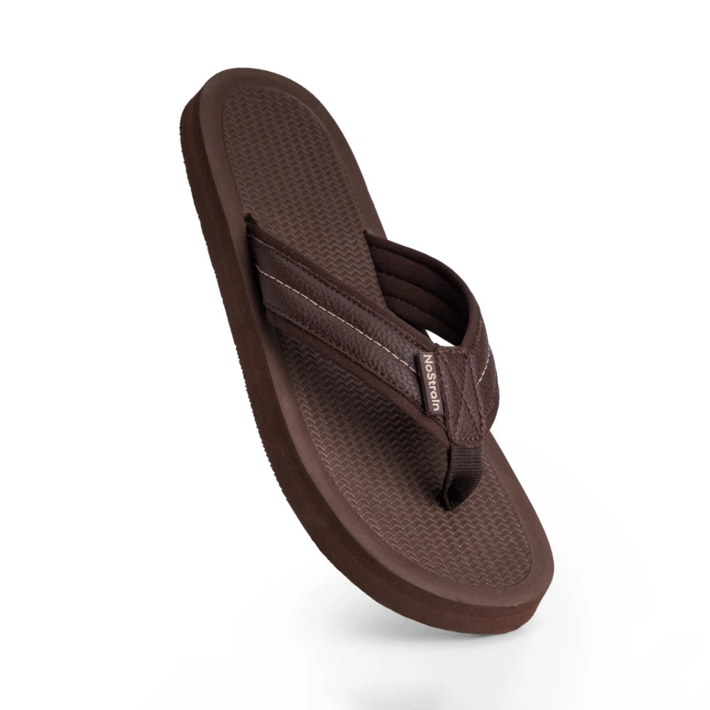 NoStrain Men’s Triple Density Platform Slippers with Soft Engraved Insole, Anti-Skid Sole, Strong Mid-Sole & Sturdy Outsole - PS12