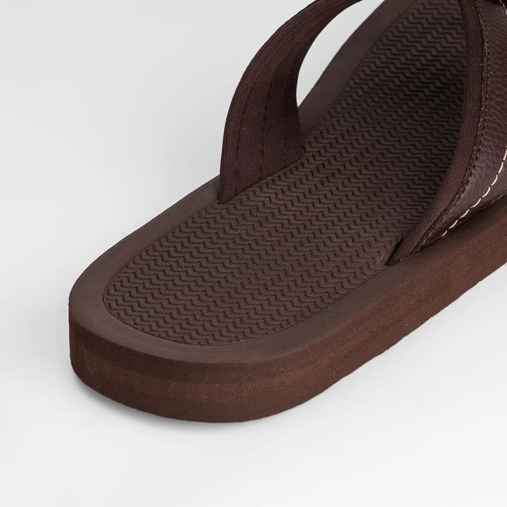 NoStrain Men’s Triple Density Platform Slippers with Soft Engraved Insole, Anti-Skid Sole, Strong Mid-Sole & Sturdy Outsole - PS12