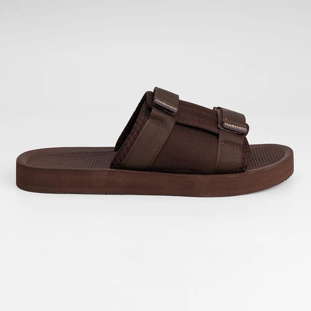 Men’s Brown Platform Sandals with Triple Hook & Loop Fit (PS8)