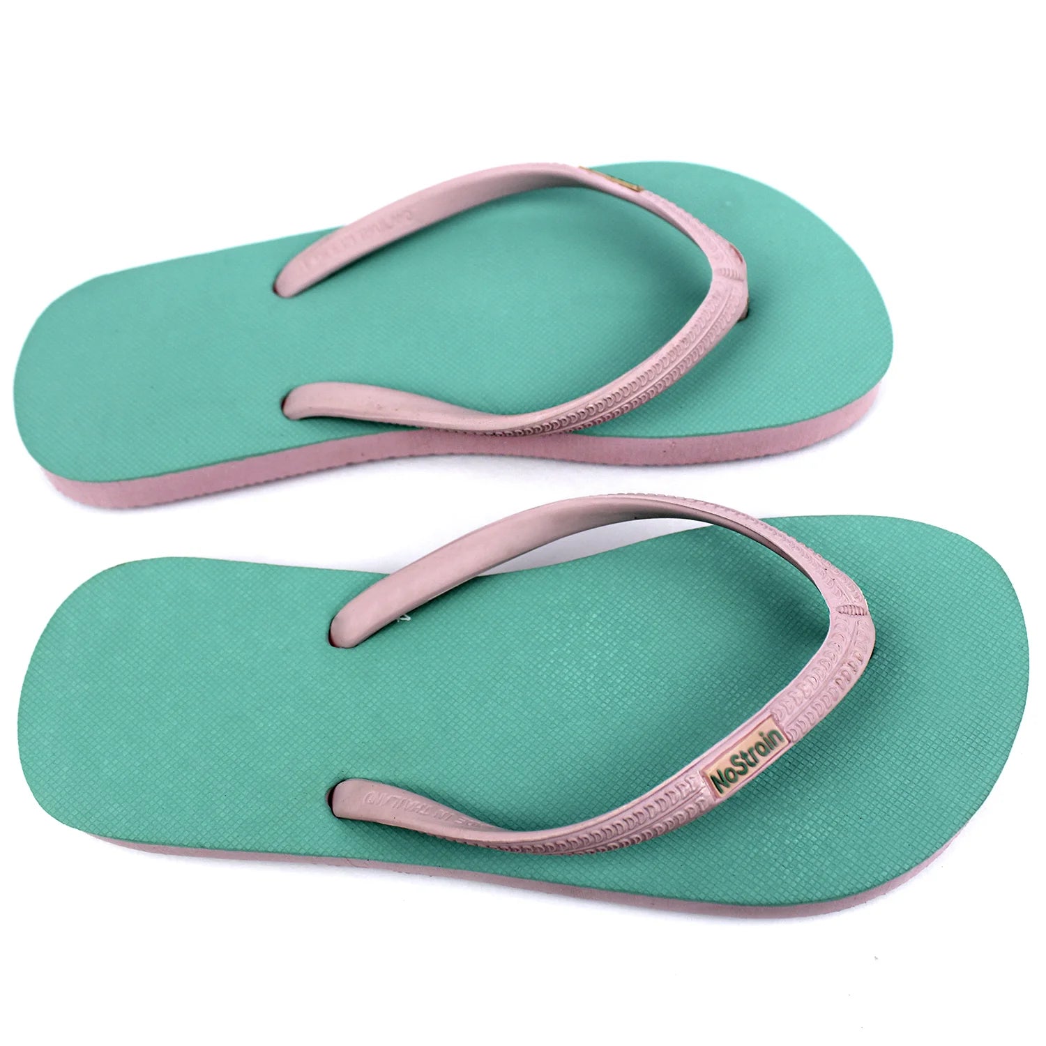 Mint green top flip flops