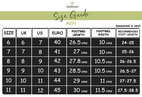 Size Chart For Men Cork Sandals 12111b88 c168 4a93 9b53 fd8ab33de7c5