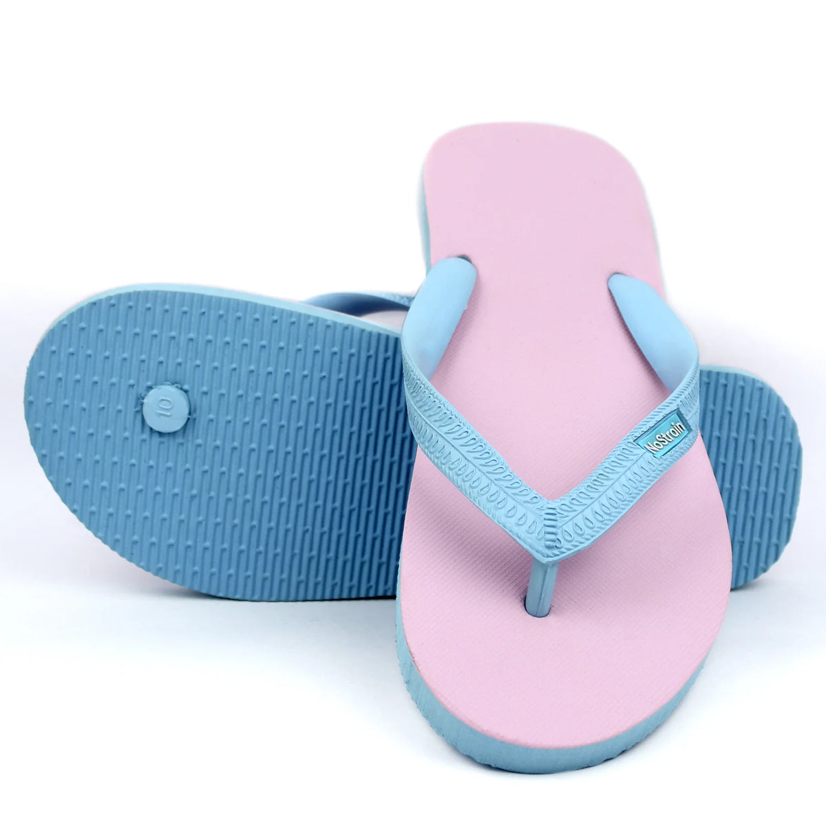 Twin Color Pink Sky Blue Natural Rubber slippers Men