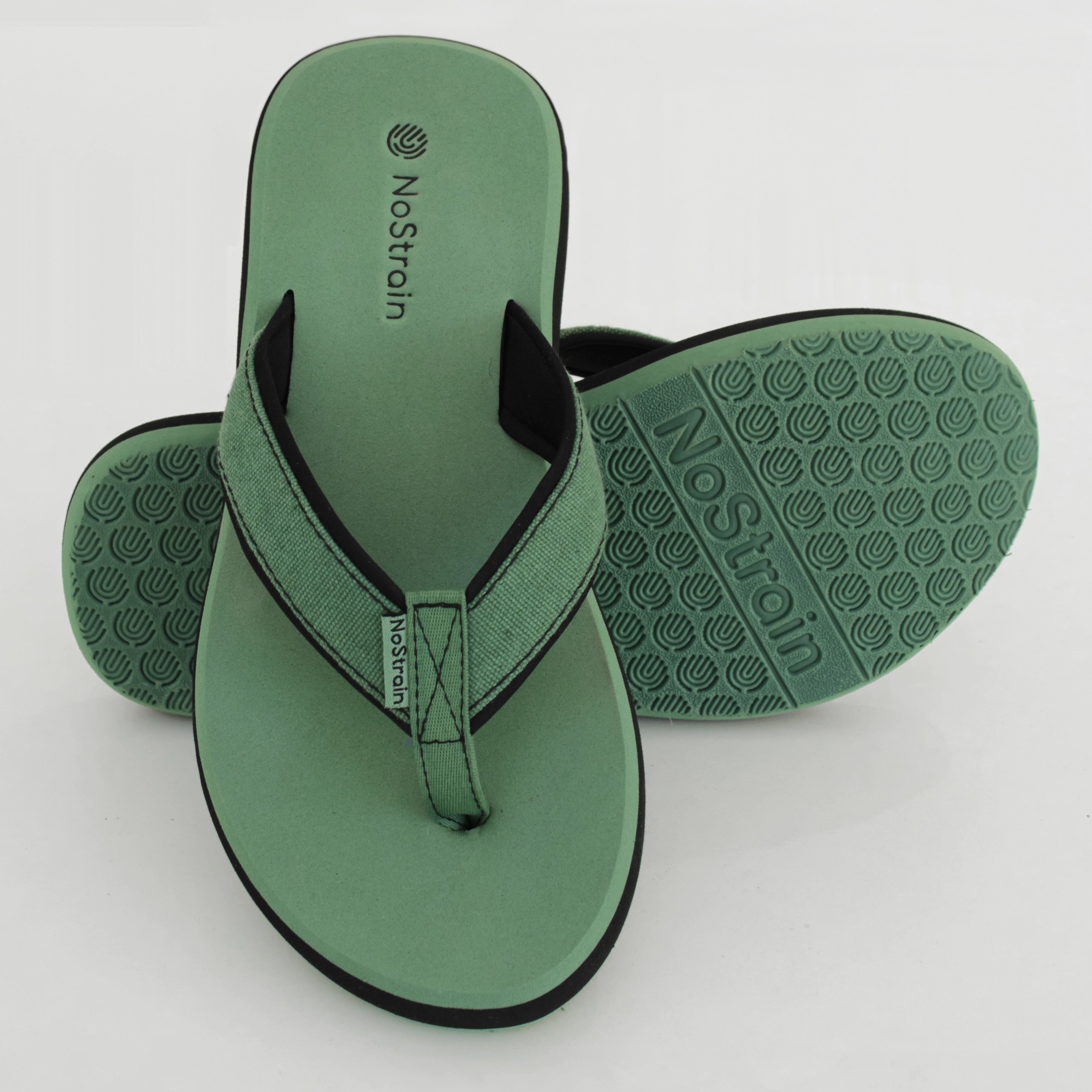 stylish slippers for men in green color