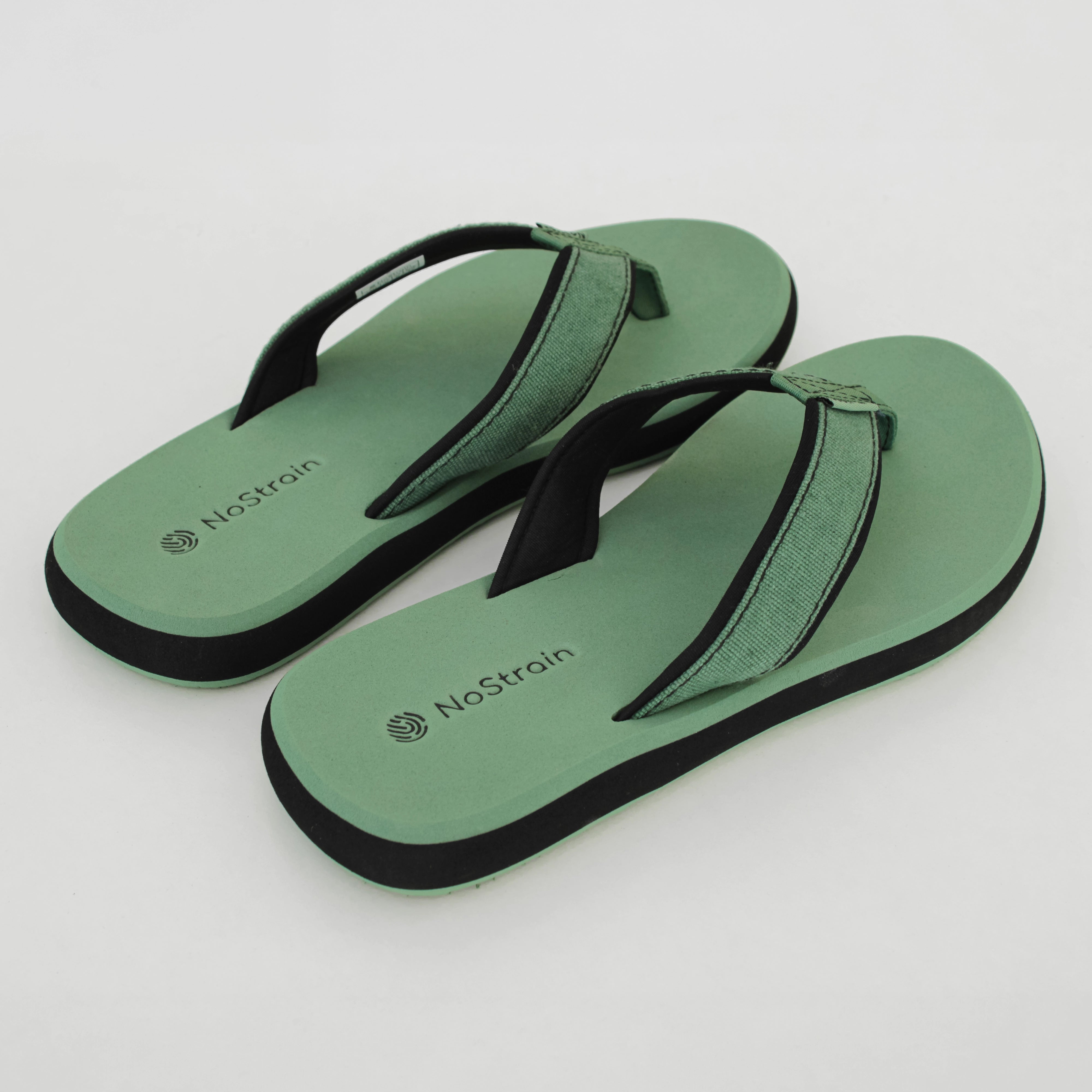 nostrain stylish slippers with stitched straps