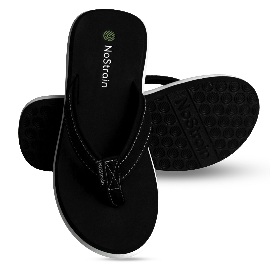 stylish slippers with stitched straps