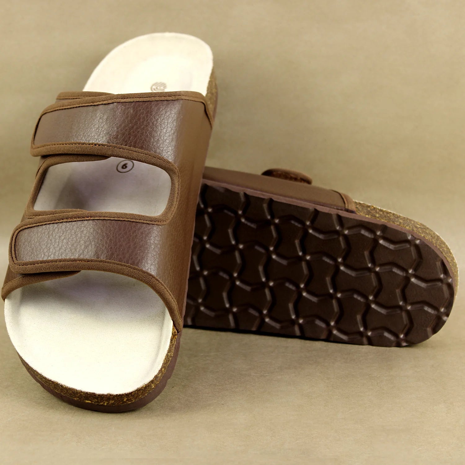 Comfortable Brown Cork Sandals for Men: Ideal for Senior Citizens and Daily Wear
