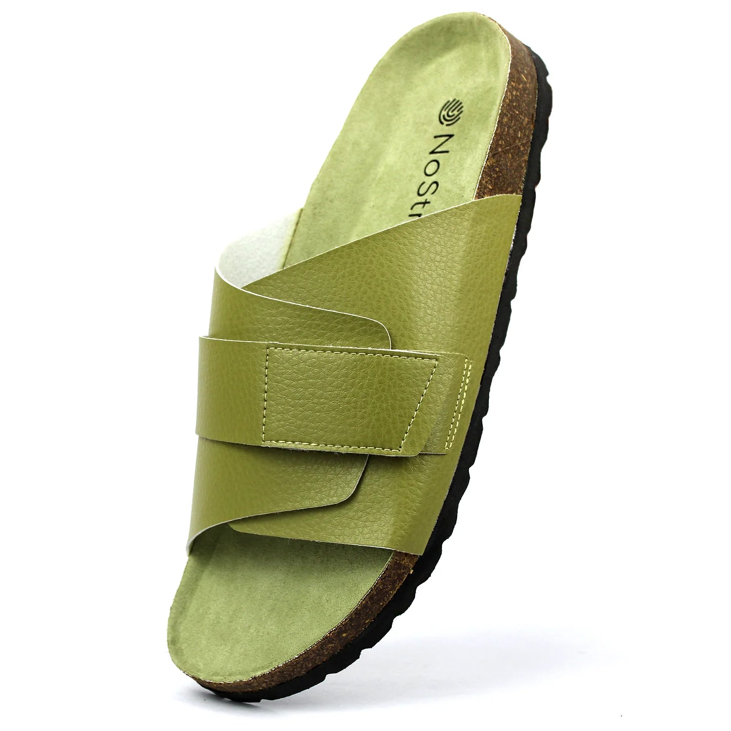 Double Layered Lively Olive Cork Sandals Men