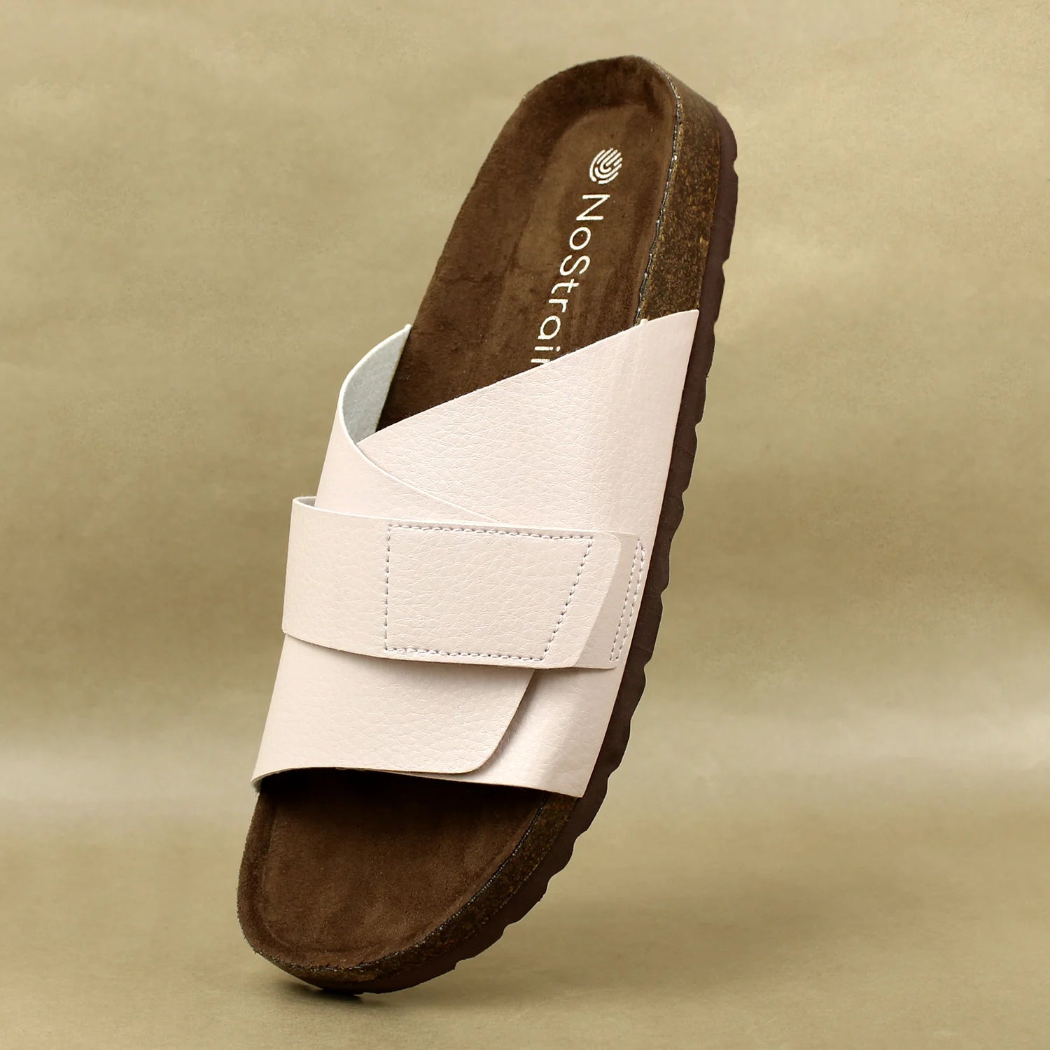 Premium rose vegan leather sandals for daily comfort