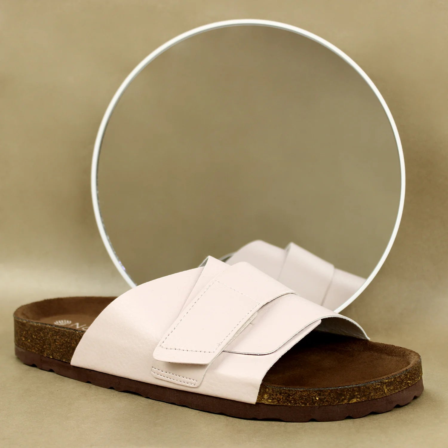 All-Day Cross Strap Sandal Almond