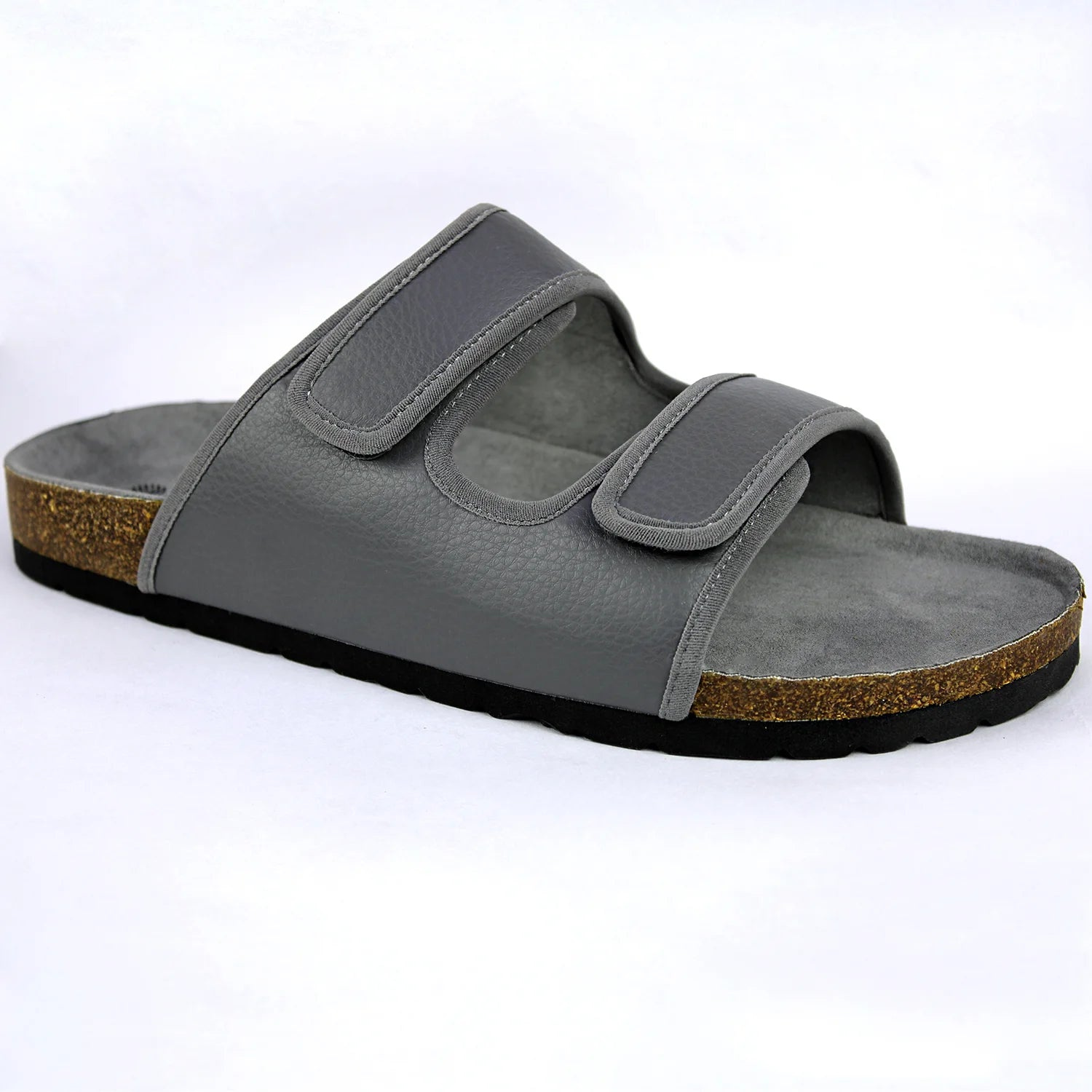 Footwear on-sale Cloudy Grey cork sandals for men, combining affordability with style and comfort