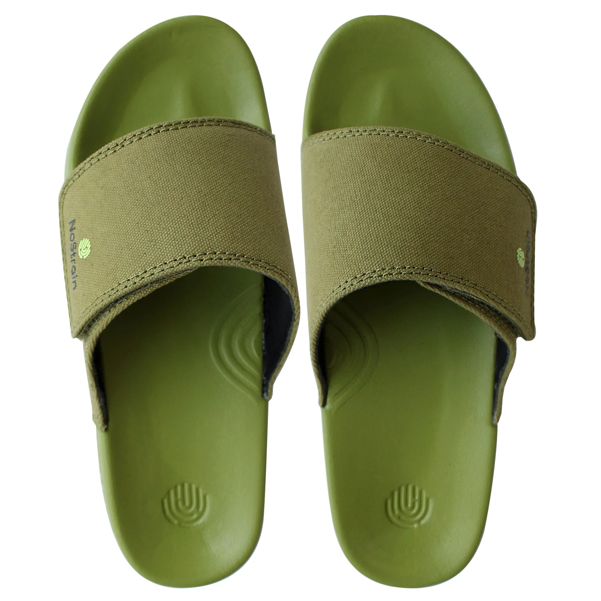 Men's slip-onStylish olive green canvas sliders ideal for everyday wear.