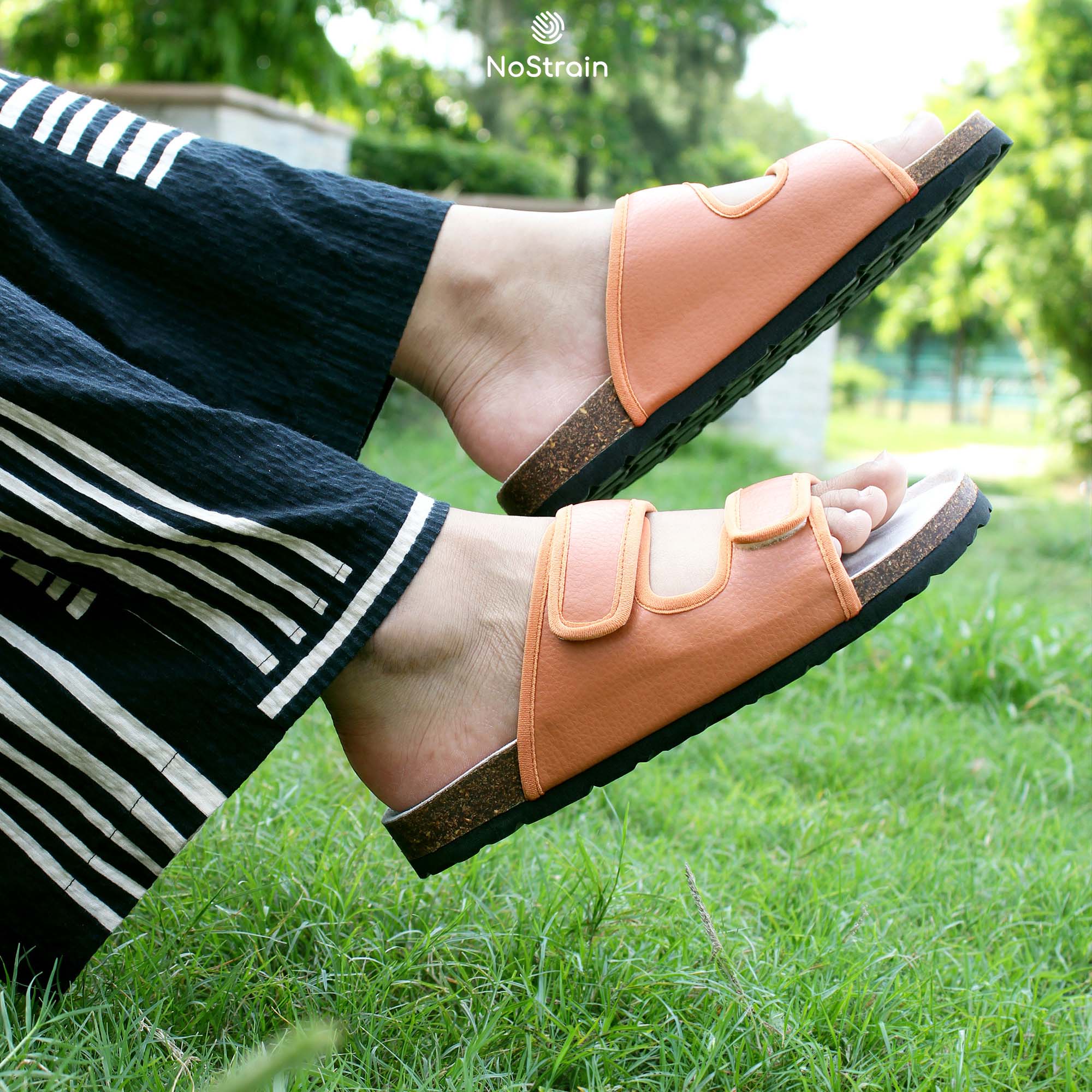 Parallel Terracotta Cork Sandals Women