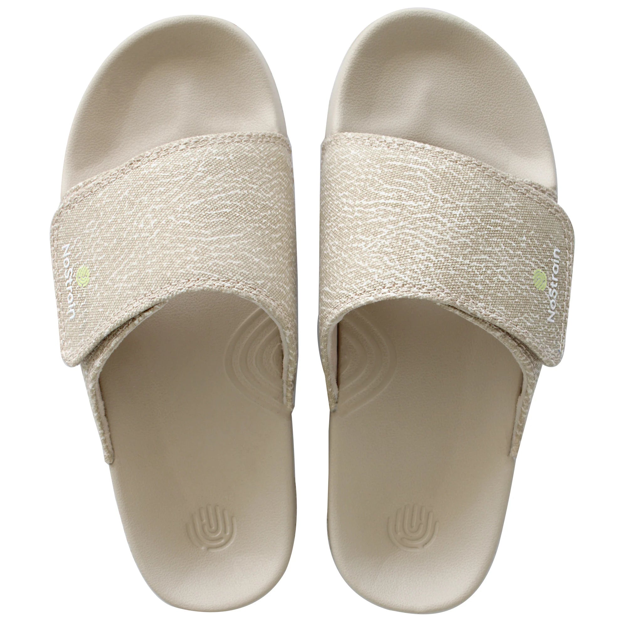 Lightweight sugar sliders by NoStrain made of canvas fabric and very comfortable sole.