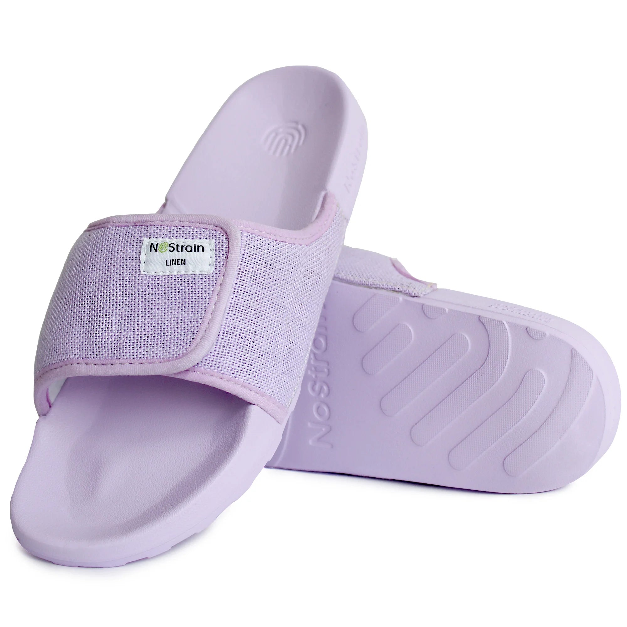 Upgrade your footwear collection with Women's Lavender Bliss Linen Sugar Sliders, a delightful addition to your wardrobe.